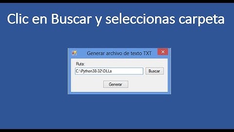 Generar rutas en archivo de texto TXT