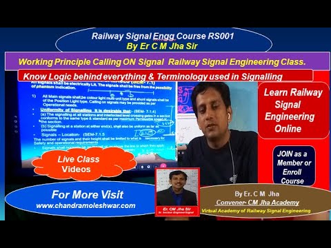 Working & Interlocking Principle of Calling on signal , Railway Signal ...