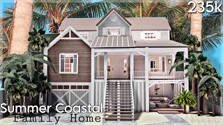 BLOXBURG: Summer Coastal Family Home | speedbuild   tour 235k