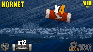 Aircraft Carrier Hornet 4 Kills \& 148k Damage | World of Warships Gameplay