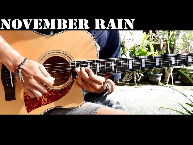Guns N' Roses - November Rain Guitar Solo On Acoustic Guitar class=