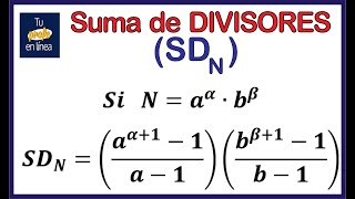 DIVISORES 03: Suma de Divisores