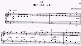 ABRSM Piano 2019-2020 Grade 1 A:2 A2 Duncombe Minuet in C Sheet Music