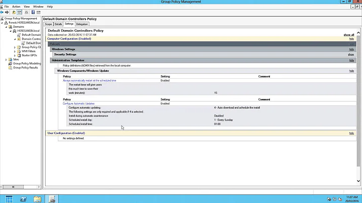 Schedule When Updates Happen and Automatically Reboot Using Group Policy