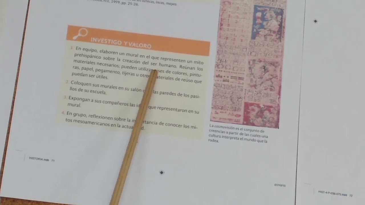 Las ideas prehispánicas sobre la creación del ser humano. Primaria, 4º