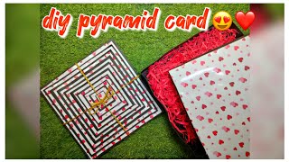 How to make maze card 🥰💫/ pyramid photo album/ pyramid style scrapbook/ best handmade cards