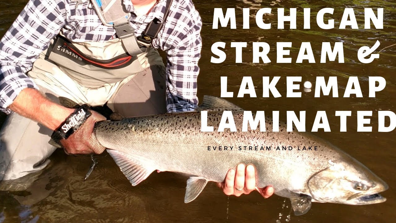 Michigan Stream & Lake Map Laminated - YouTube