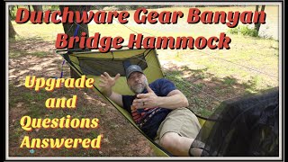 Dutchware Gear Banyan Bridge Hammock upgrade and questions answered