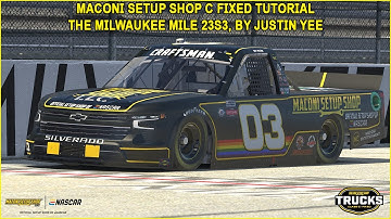 iRacing Fixed NASCAR Series Tutorial: Maconi Setup Shop C Fixed Truck Series at Milwaukee Mile 23S3.