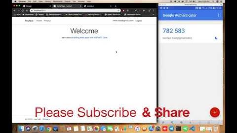 Two factor authentication in Asp.Net Core using Google or Microsoft authenticator without SMS