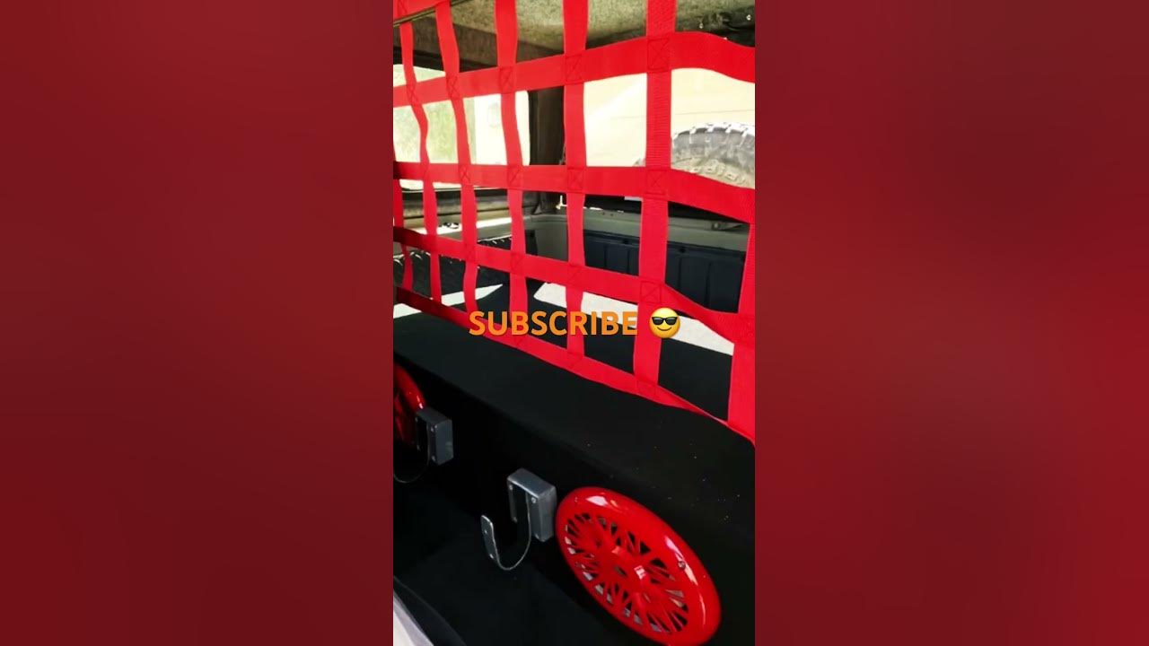 Overland 4x4 truck box build w speakers custom cargo net install 