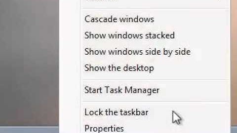 lock the taskbar