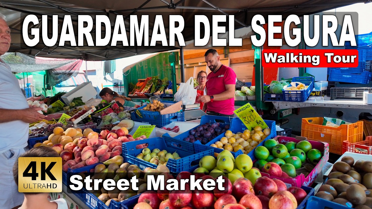 Guardamar del Segura - Street Market, September 2025 | Costa Blanca - Walking tour [4k 60fps]