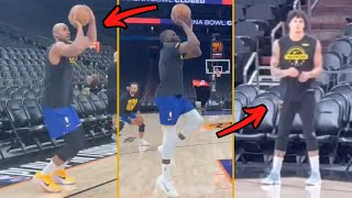 Den State Warriors Shootaround Before Facing The Phoenix Suns Horford, Green, Gui Santos, Curry