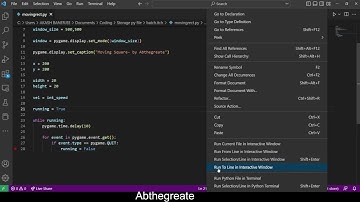 How to make a square move in pygame #python