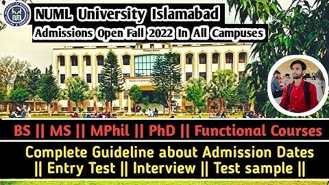 NUML University Islamabad Admissions Fall 2022 || All the campuses || complete guideline about NUML