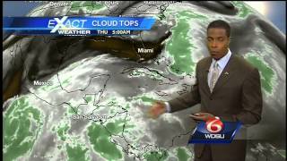 A mostly sunny to partly cloudy and hot Thursday