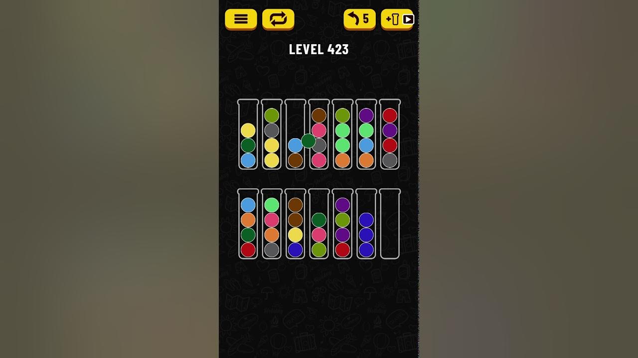 Прохождение ball sort. Прохождение ball sort