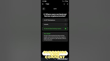Y bot | Week 5 Lesson 2 DeFi Platforms | Learning Tasks Answers LINK In Description