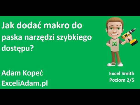 Wideo: Jak Dodać Przycisk Do Paska Narzędzi