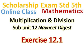 V185 Maths Word problems on Multiplication & Division Exercise 12.1 Scholarship Std 5th Online Class