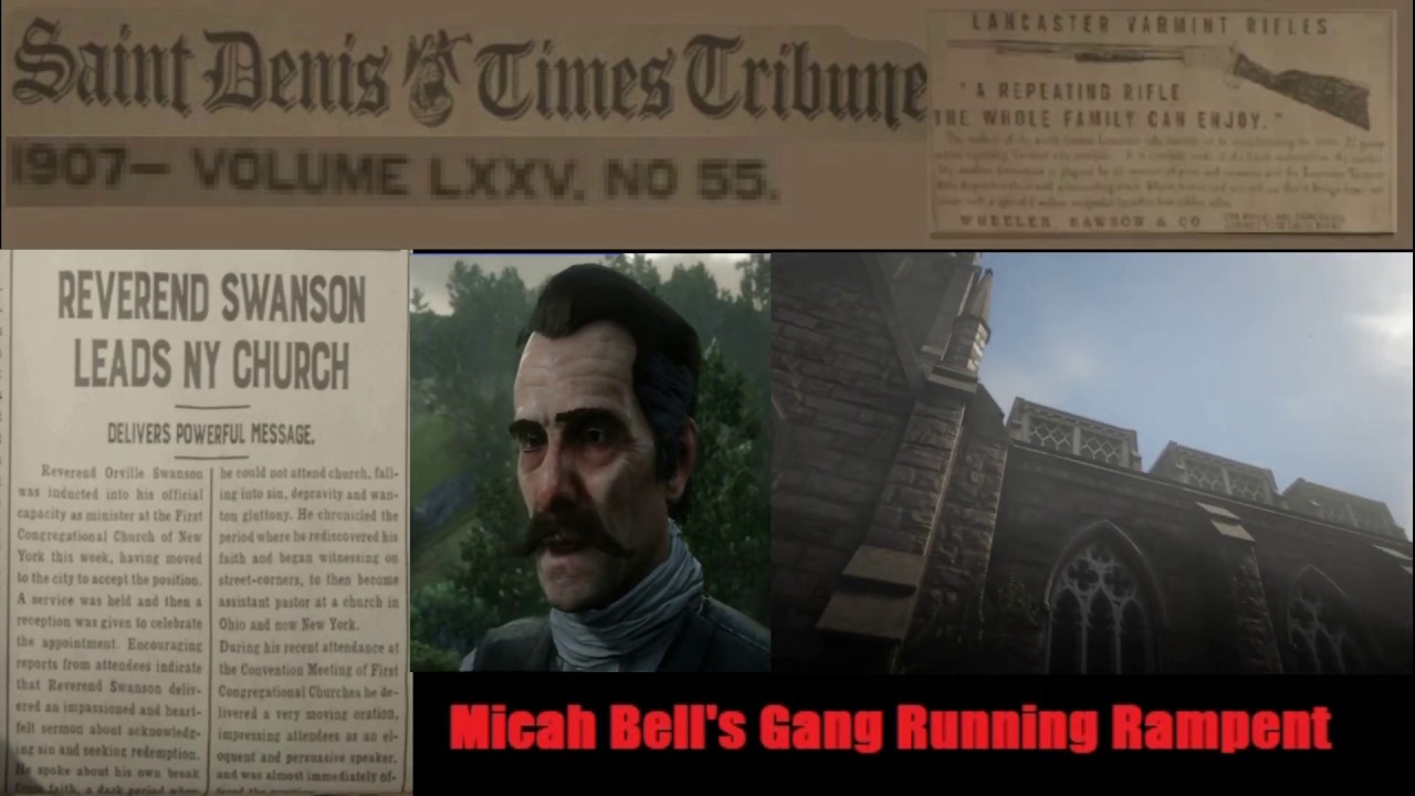 Red Dead Redemption 2 Saint Denis Times illustrated No 55 YouTube