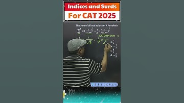 Indices and Surds CAT 2025 | By Bharat Sir | #cat2025 #maths #catquantseries #aptitudetest #catquant
