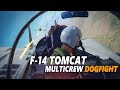 F-14A Tomcat Vs 2 Mig-21Bis Multicrew Dogfight | Digital Combat Simulator | DCS |