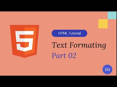 HTML Tutorial for Beginners :04- Text Formatting Part2