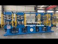 Four station rubber press machine with double working layer