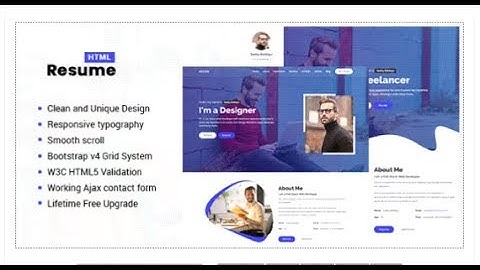 Resume - Responsive Personal Portfolio / CV Template | Themeforest Templates