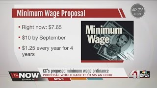 KC proposal would raise minimum wage to $15 an hour