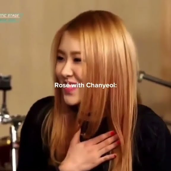 Rosé was uncomfortable with other men but with #EXO Chanyeol she was comfortable with him