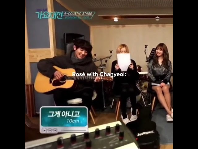 Rosé was uncomfortable with other men but with #EXO Chanyeol she was comfortable with him class=