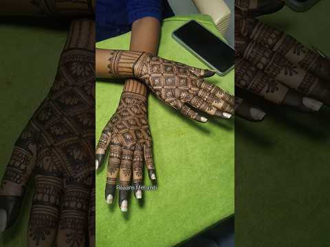 Premium Mehendi Finishing 😍 | Dark Maroon Stain Result 🤎 | Rilwan's Mehendi #Shorts #madurai