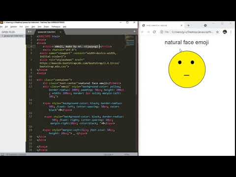 natural face😐 emoji with source code, in html, css programming language