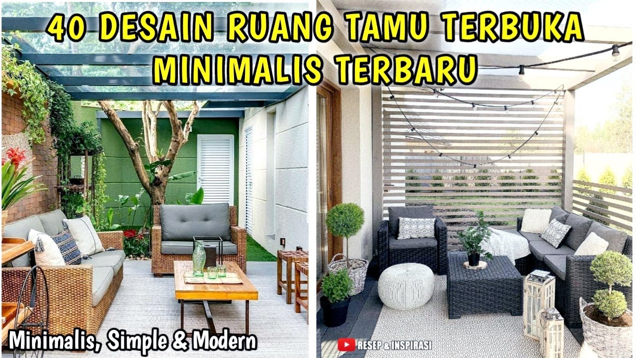 40 DESAIN RUANG TAMU TERBUKA MINIMALIS TERBARU | LINK PEMBELIAN PRODUK ADA DI DESKRIPSI