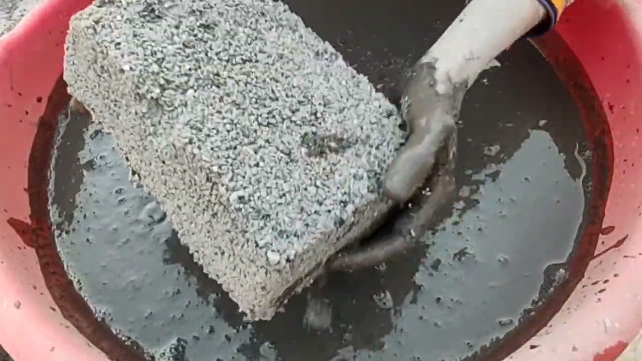 Black concrete 🧤🕳️📢🎀 || Pouring || water Crumbling and dipping || amazing asmr sounds