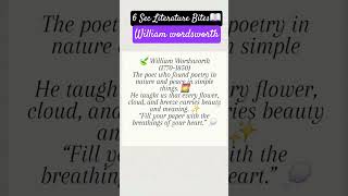 William Wordsworth | English Literature #shorts #shortvideo #short #shortsfeed #sunset