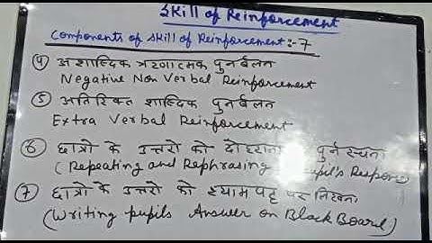 Skill of Reinforcement/B.Ed. Sem II/by Asst. Prof. Ranjana Anand