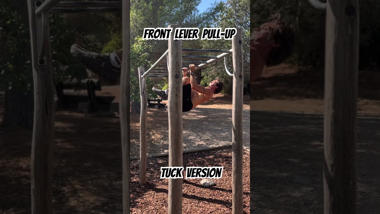 Master your strength with the tuck front lever pull-up 💪 