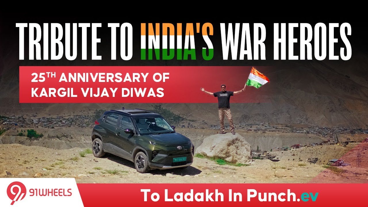 Поездка на электромобиле Tata Punch EV из Дели в Ладакх в честь 25-летия Kargil Vijay Diwas