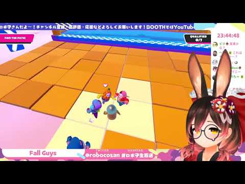 Roboco's golden moment in Fall Guys 【ホロライブ】【Eng CC】