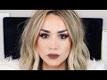 BROWN SMOKEY EYE + BROWN LIPS | Date Night Makeup