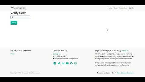 Signup Email Verification Odoo