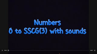 Numbers 0 to SSCG(3) with sounds