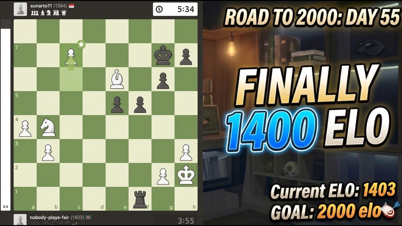 ROAD TO 2000 ELO ON CHESS COM - DAY 55 - YouTube