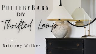 pottery barn lamp diy || diy thrift flip || high end thrift flip || faux antique effect | home decor