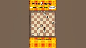 Chess Puzzle Mate In Two Move #54 #chesspuzzlesmatein2 #gaming  #game #chess #chesspuzzle #tactics
