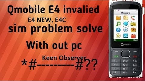 Qmobile E4 /E4 New/ E4c imei change/repair code